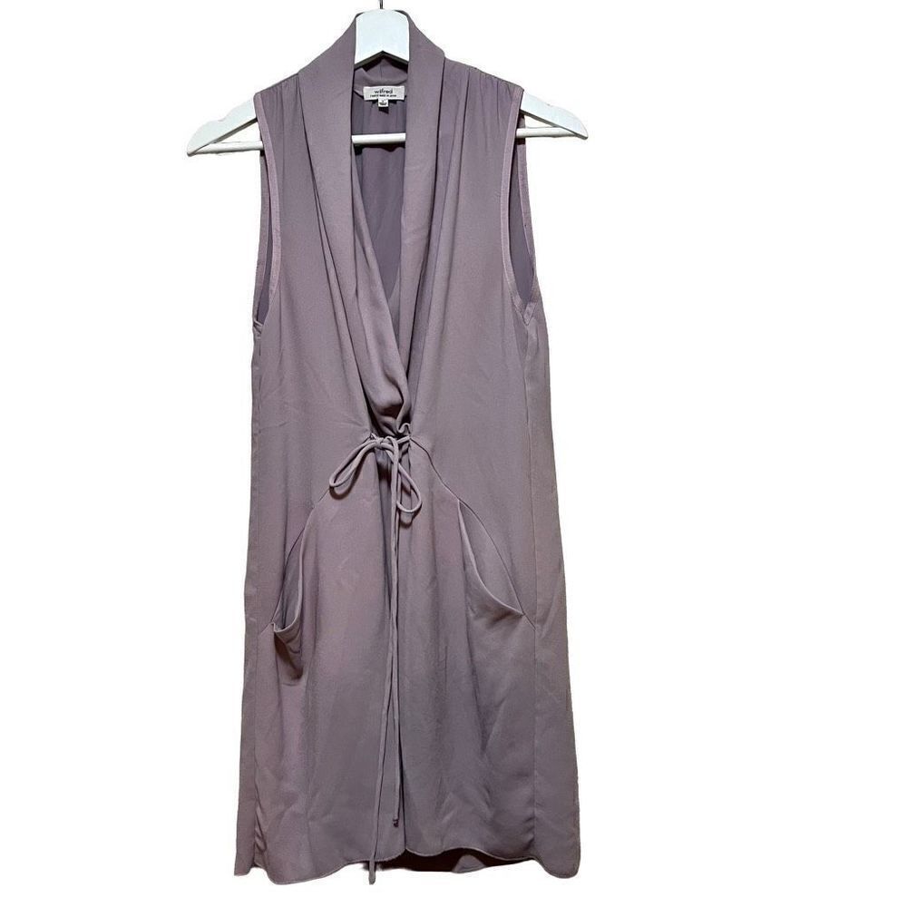 Lavender Wilfred cowl neck chiffon Sleeveless dress tunic Small